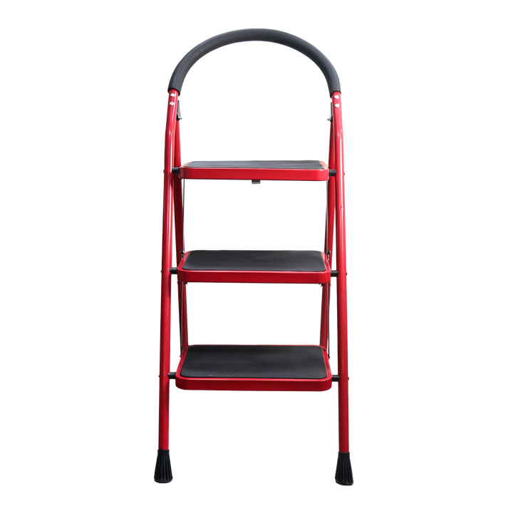 Escabeau 3 marches en métal 45x126cm