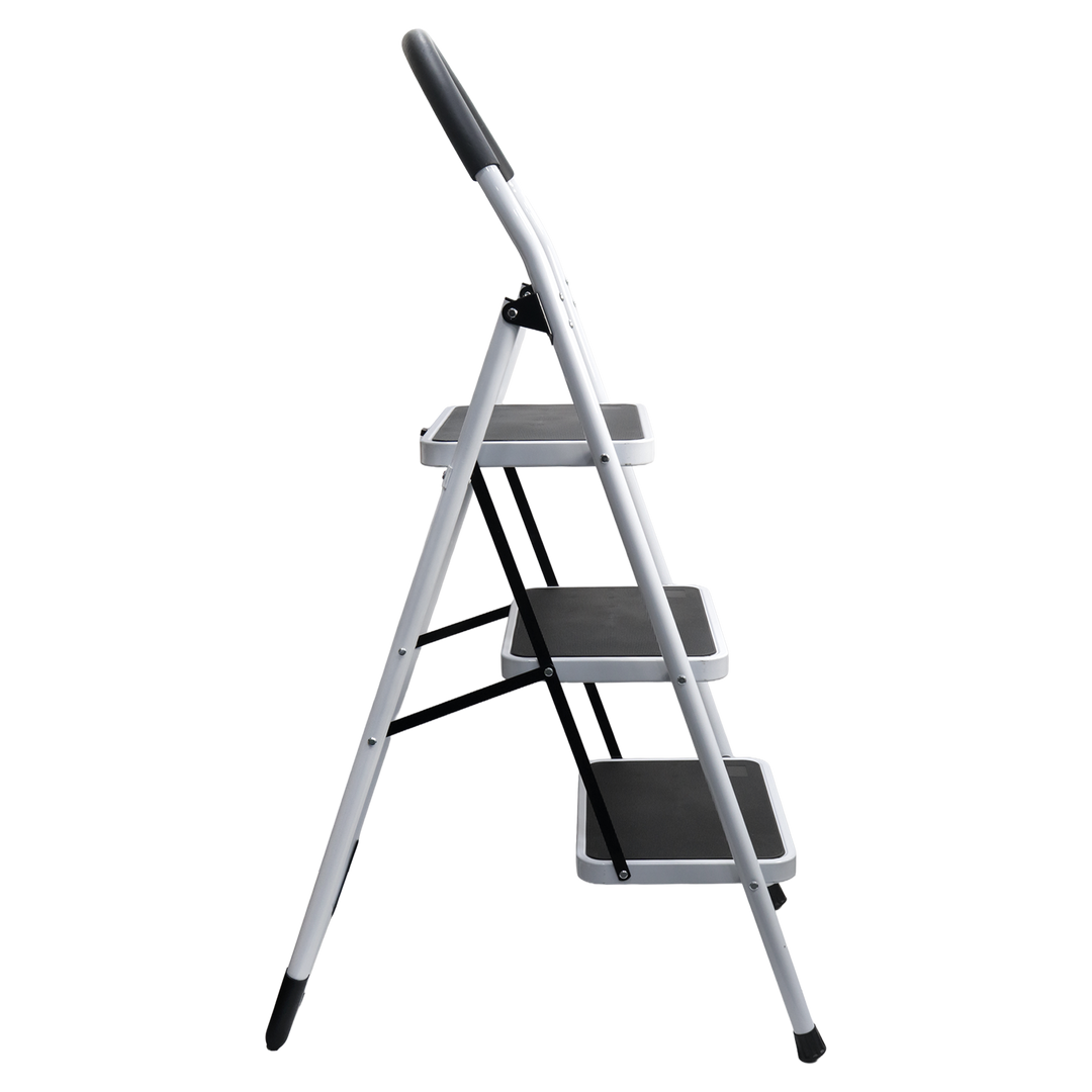 Escabeau 3 marches en métal 46x127cm