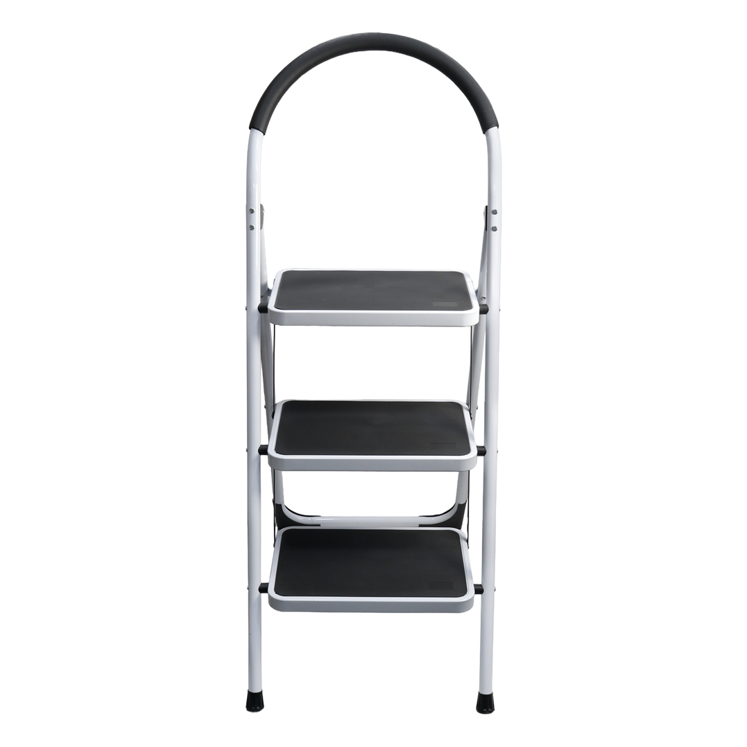 Escabeau 3 marches en métal 46x127cm