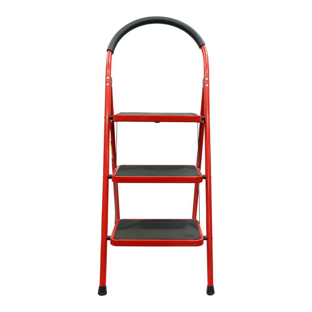 Escabeau 3 marches en métal 46x127cm