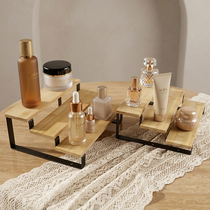 Etagère 3 niveaux extensible en bois 29cm