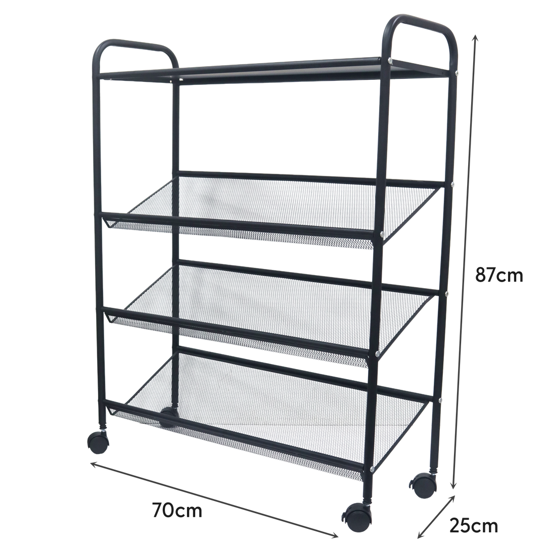 Etagère 4 niveaux en métal 70x25x87cm