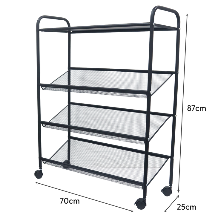 Etagère 4 niveaux en métal 70x25x87cm