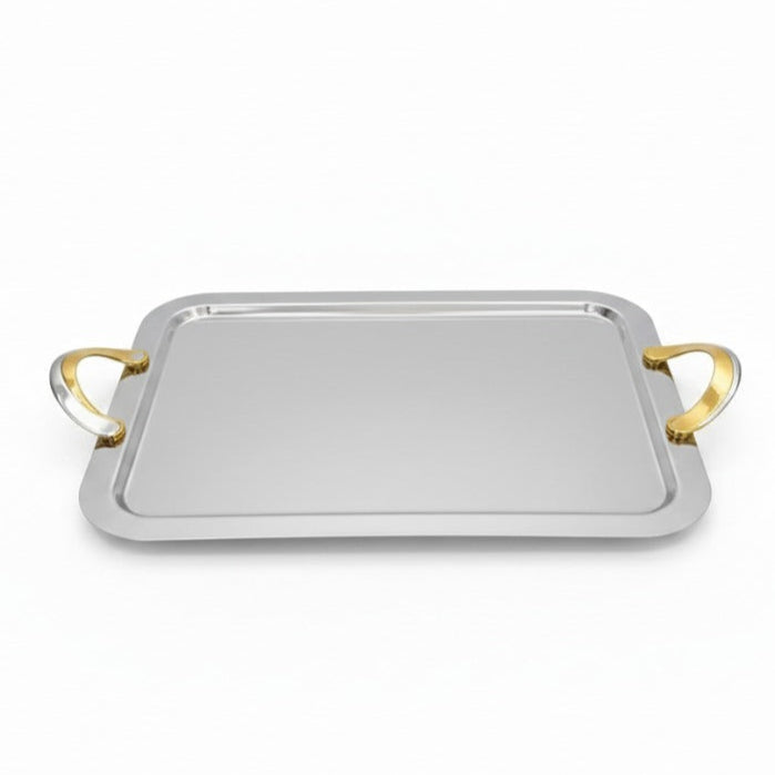 Plateau en inox argenté 47x34,50 cm