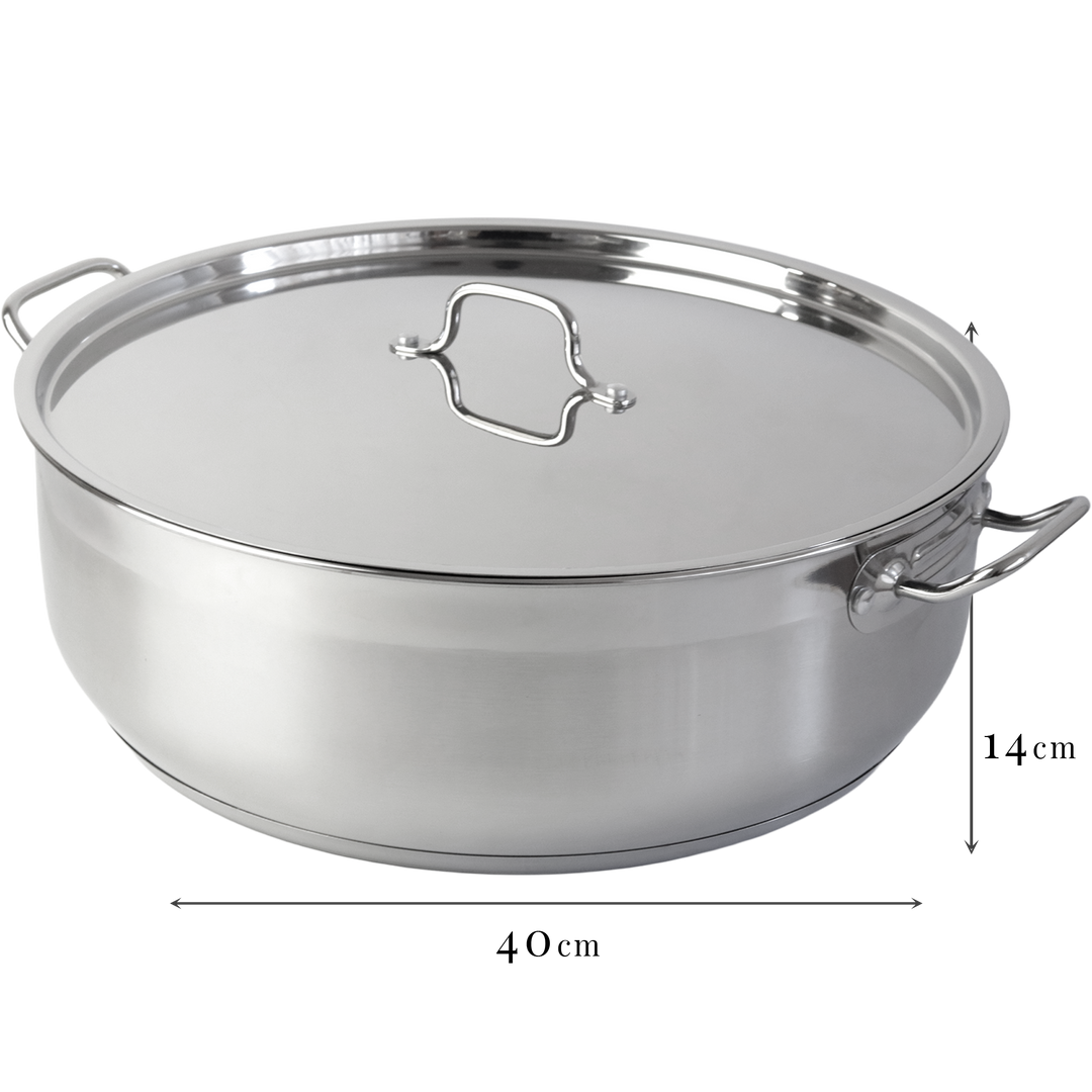 Marmite en inox 40x14cm