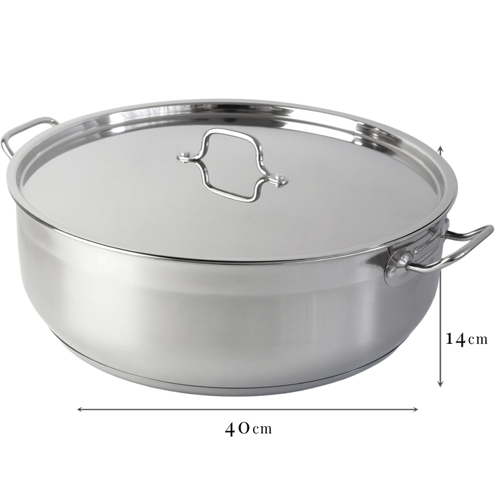 Marmite en inox 40x14cm