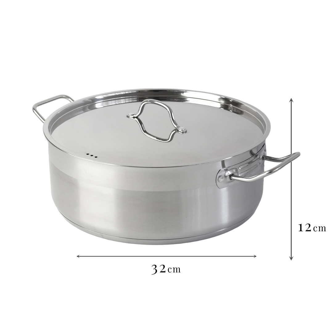 Marmite en inox 32x12cm