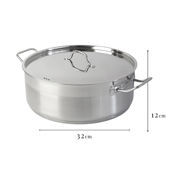 Marmite en inox 32x12cm