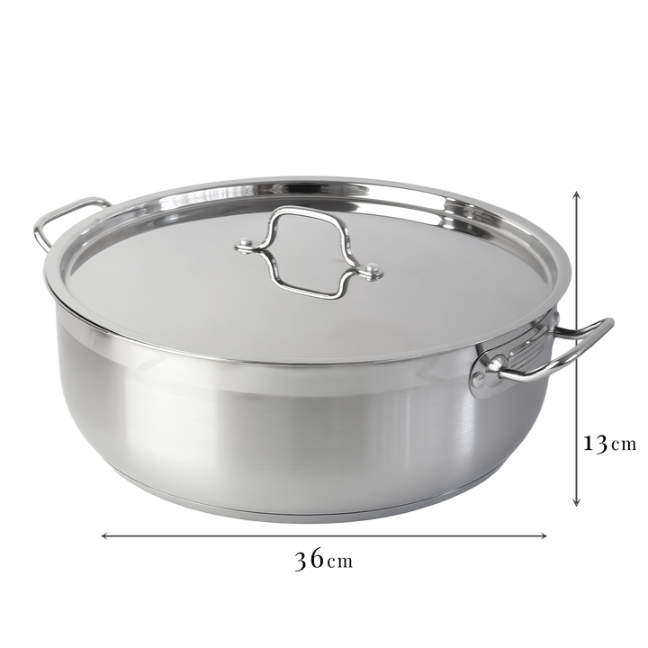 Marmite en inox 36x13cm