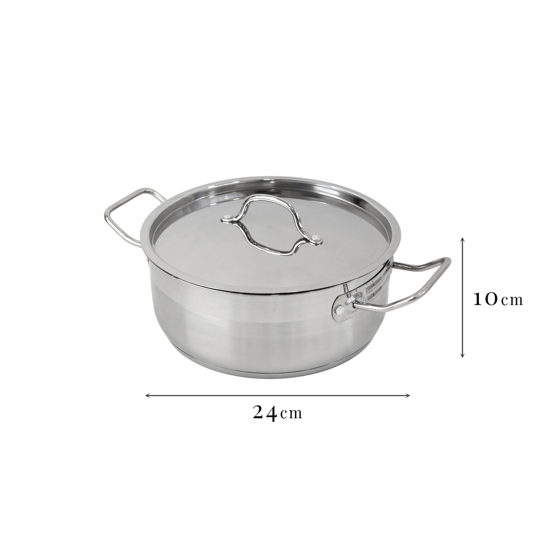 Marmite en inox 24x10cm