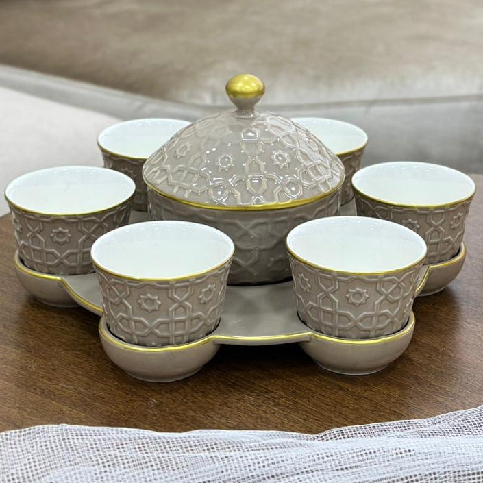 Service de table marron 31pcs