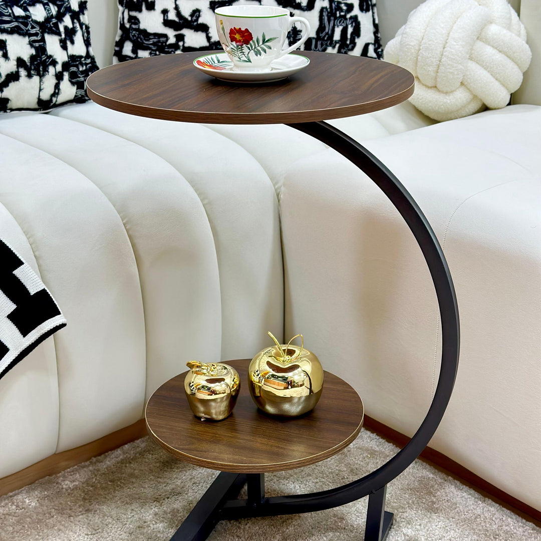 Table d'appoint 2 niveaux en MDF 40x65cm