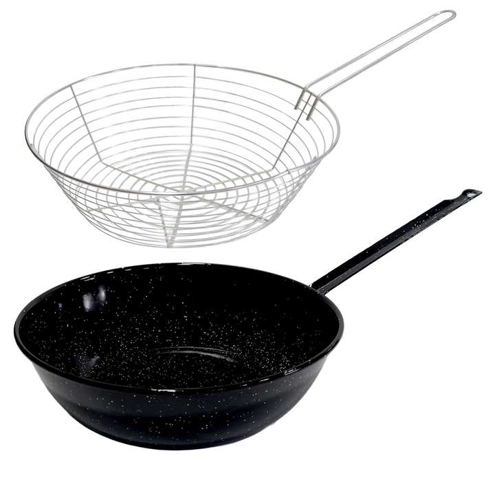 Poêle à frire avec panier 28cm