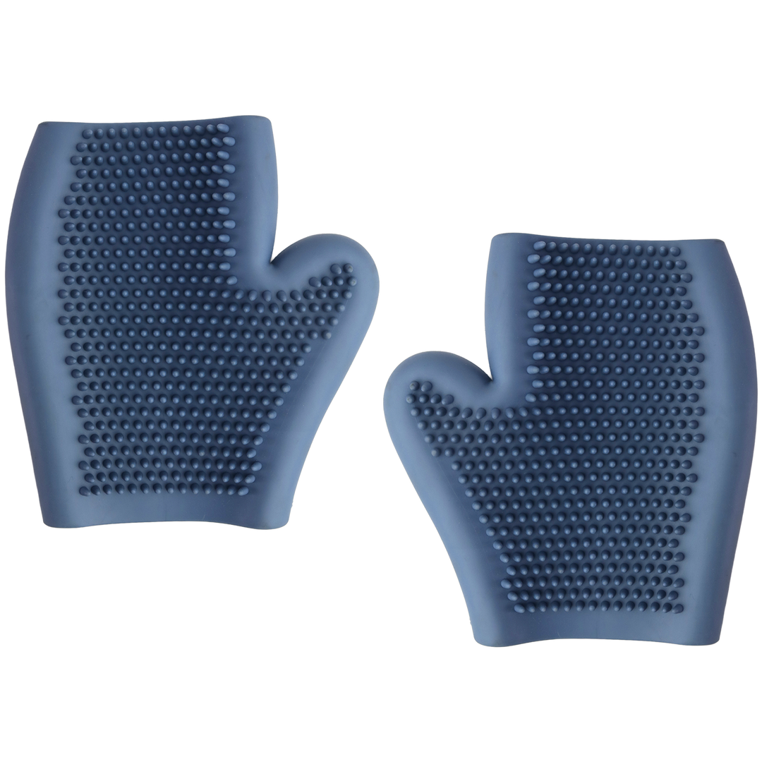 Set 2 gants de nettoyage animaux en silicone 19x17cm