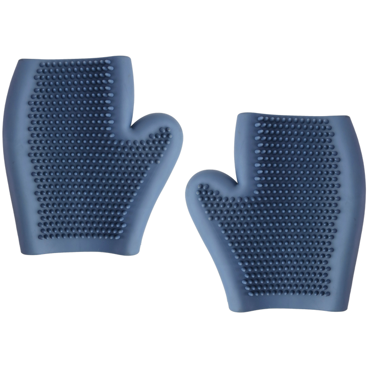 Set 2 gants de nettoyage animaux en silicone 19x17cm