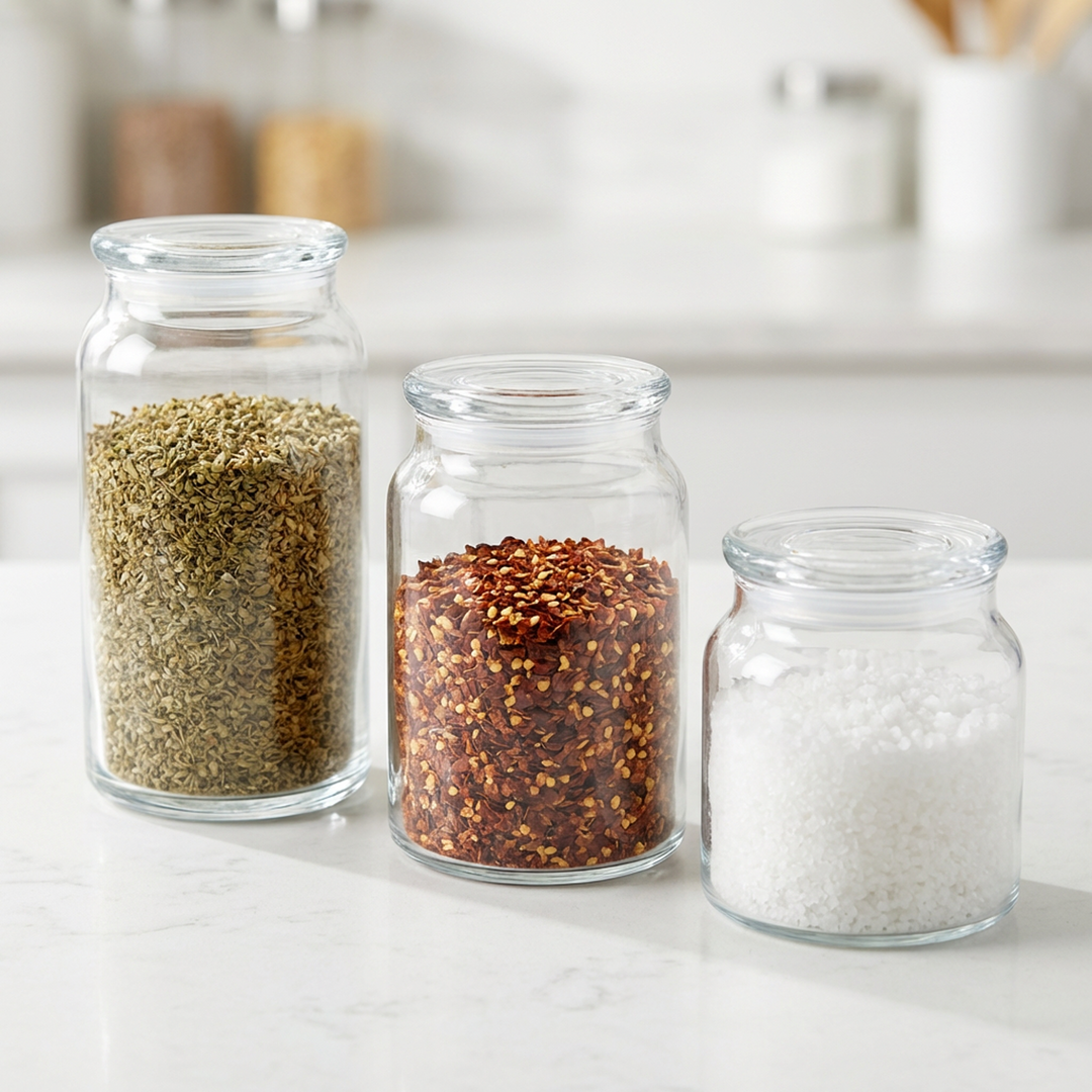 Set 3 Jarres en Verre 575ML + 860ML + 1130ML