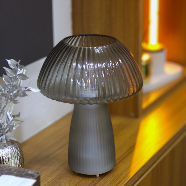 Lampe Grise Décoratives en Verre 26cm USB