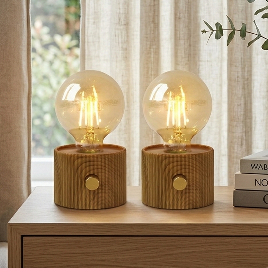Set 2 lampes décoratif 14cm USB