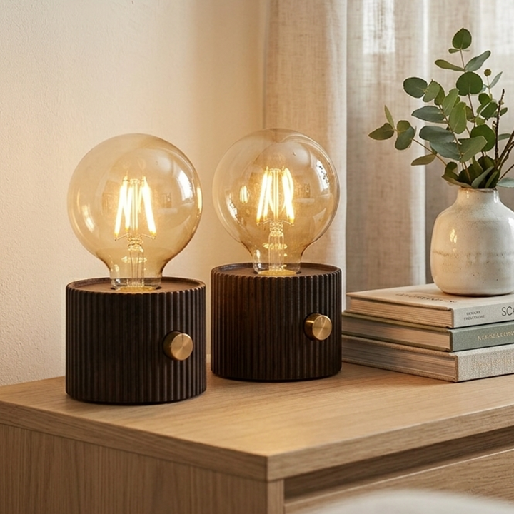 Set 2 lampes décoratif 14cm USB