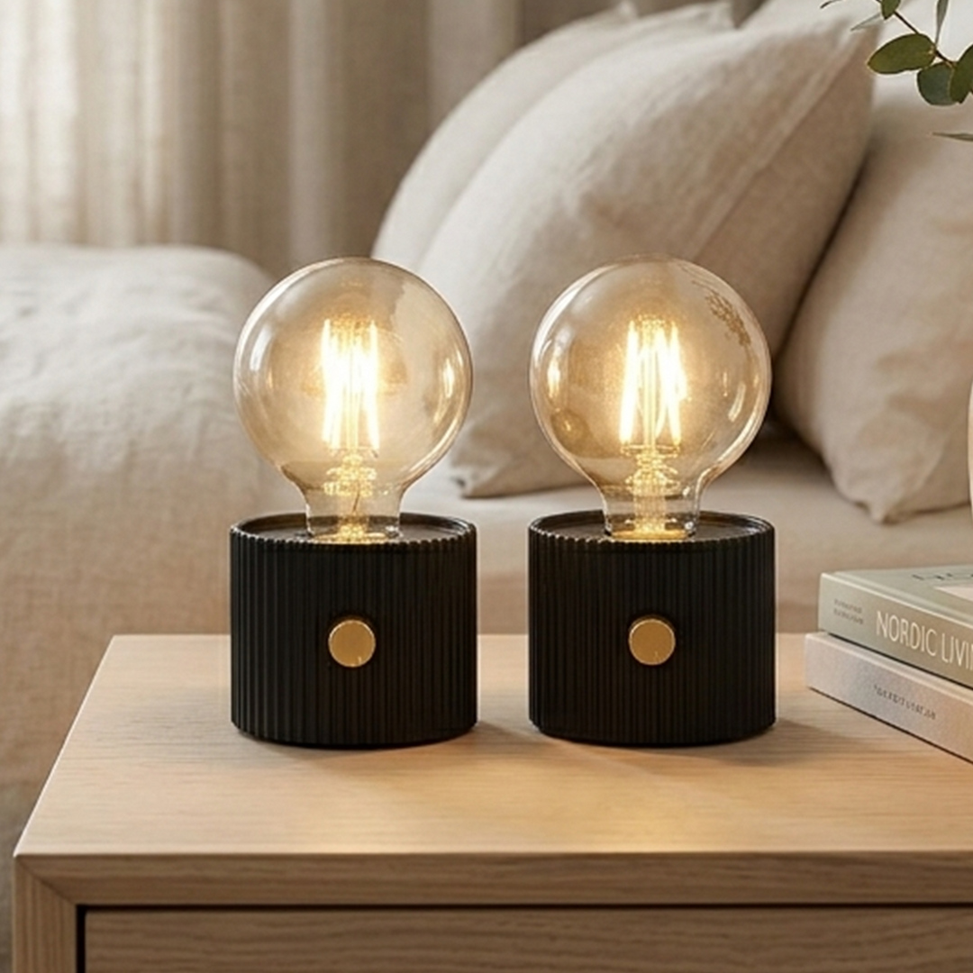 Set 2 lampes décoratif 14cm USB