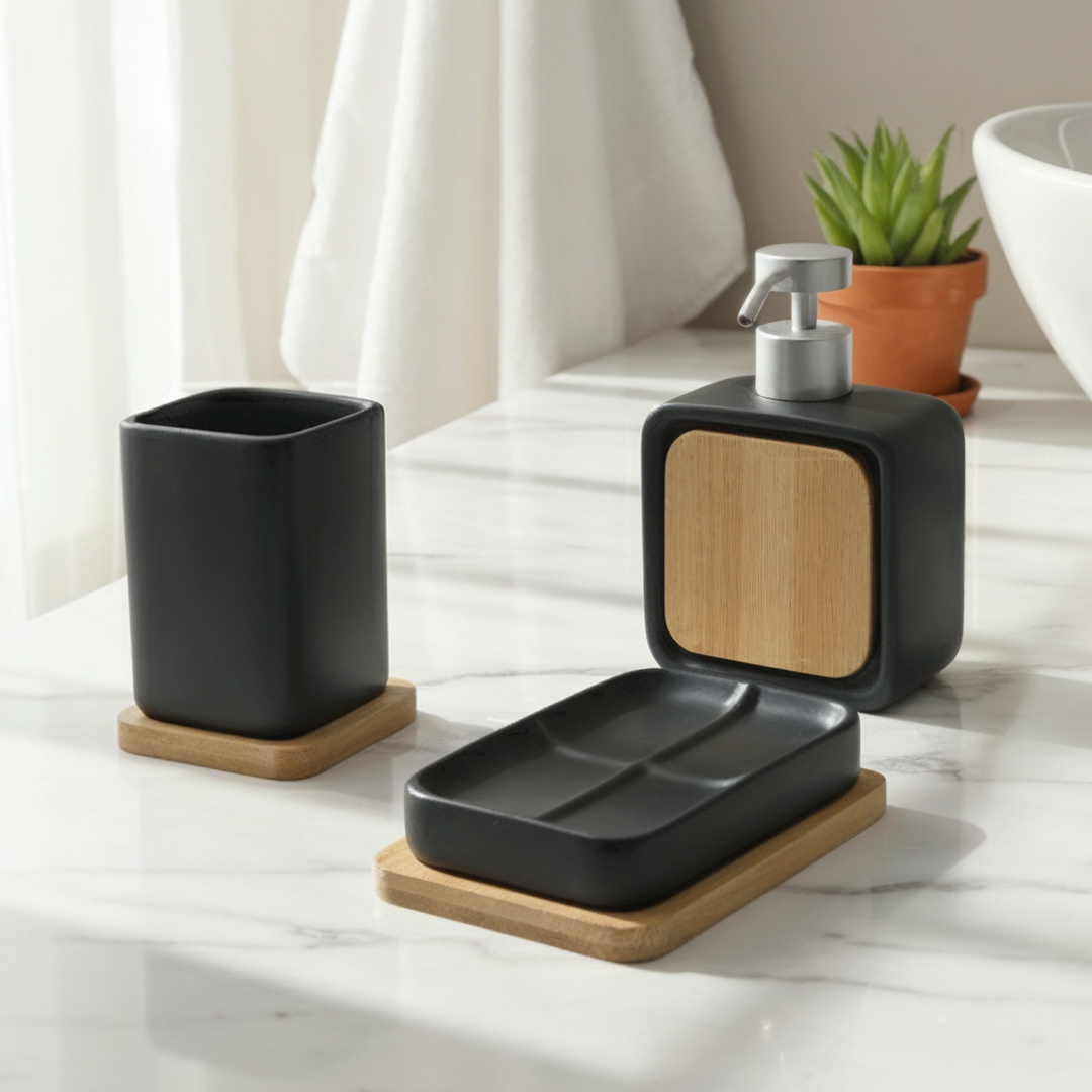 Accessoires salle de bain 3pcs