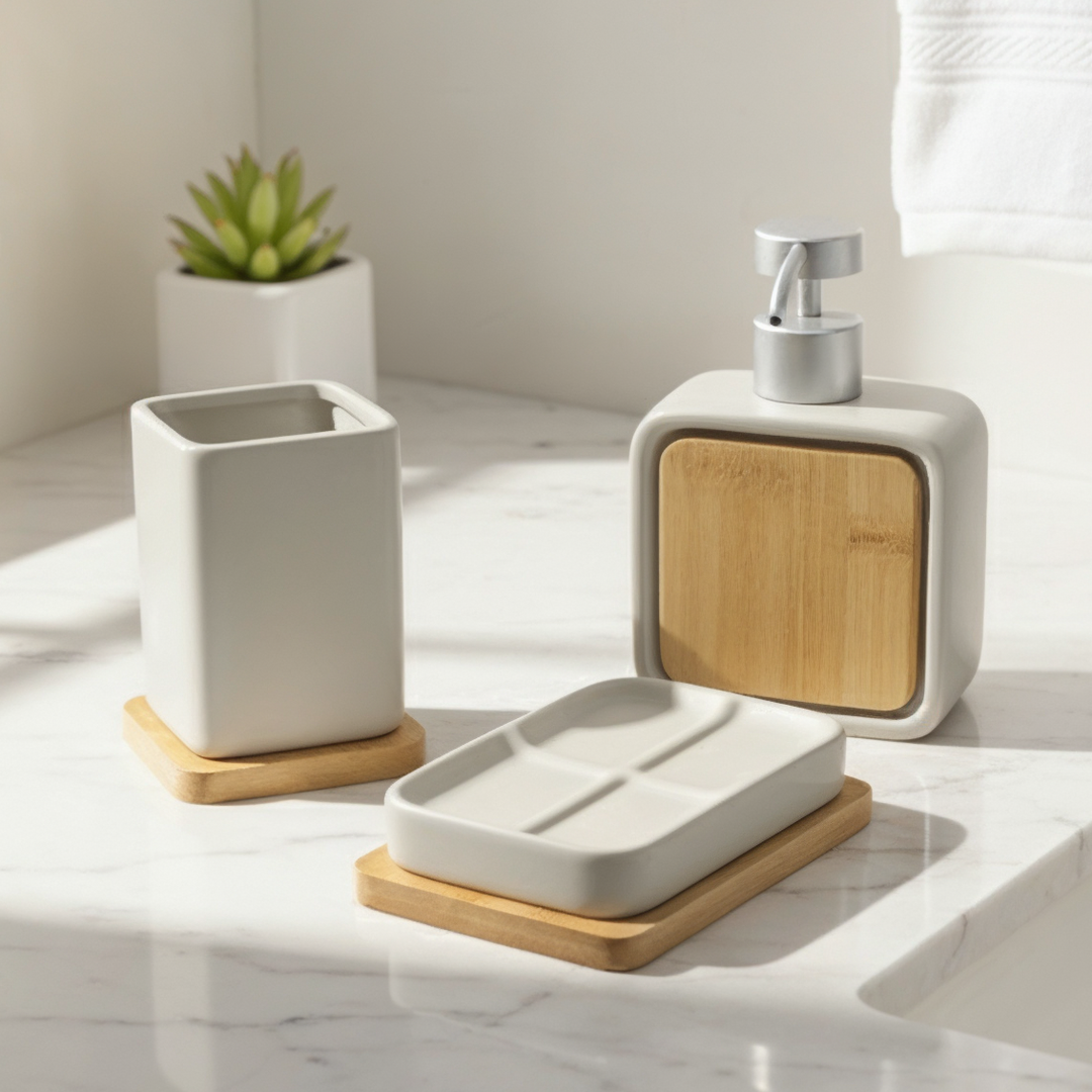 Accessoires salle de bain 3pcs