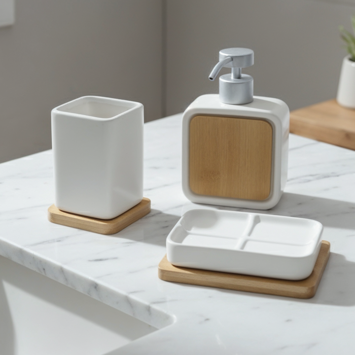 Accessoires salle de bain 3pcs