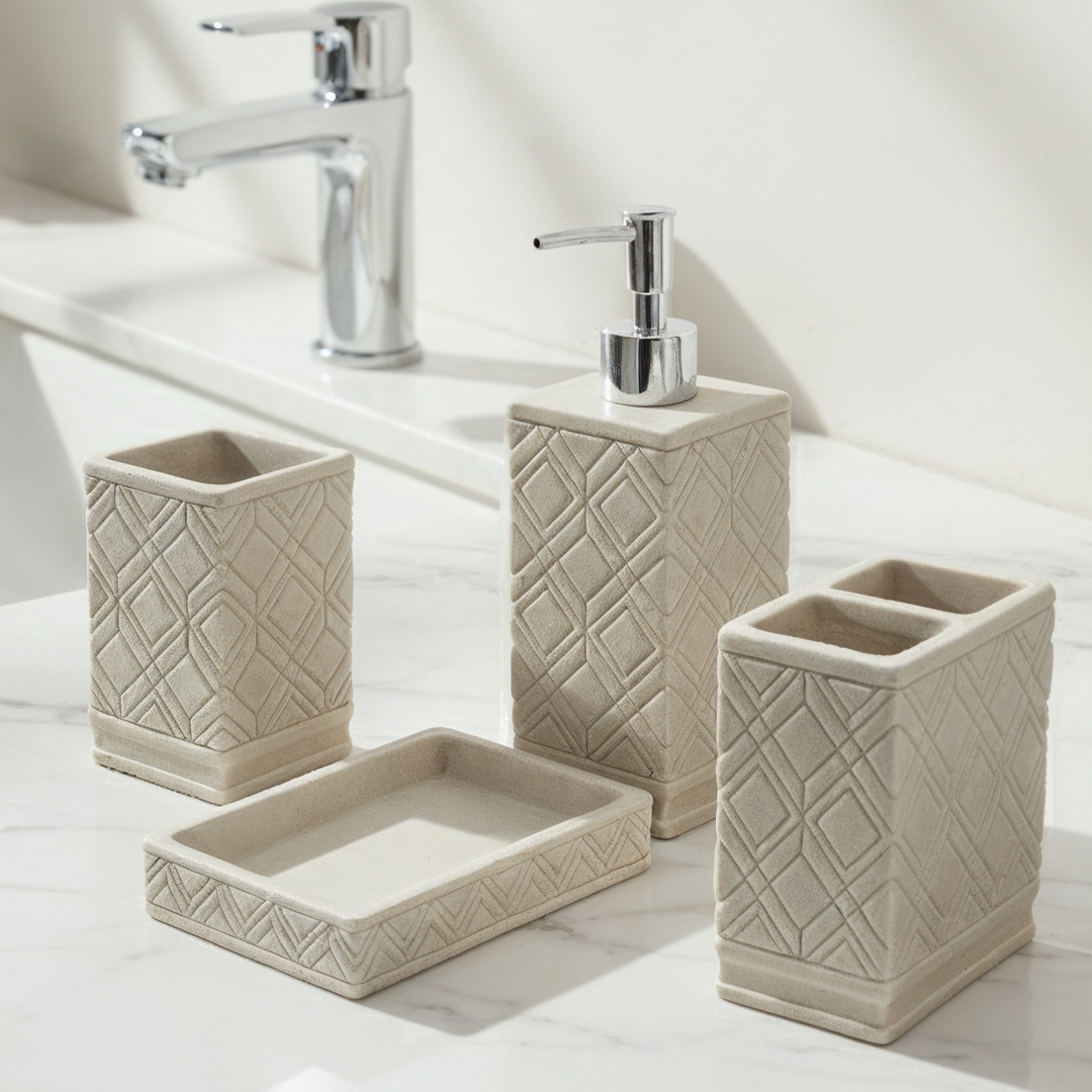 Accessoires salle de bain 4pcs