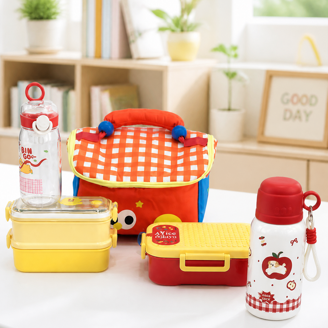 Set Lunch Box Red Apple