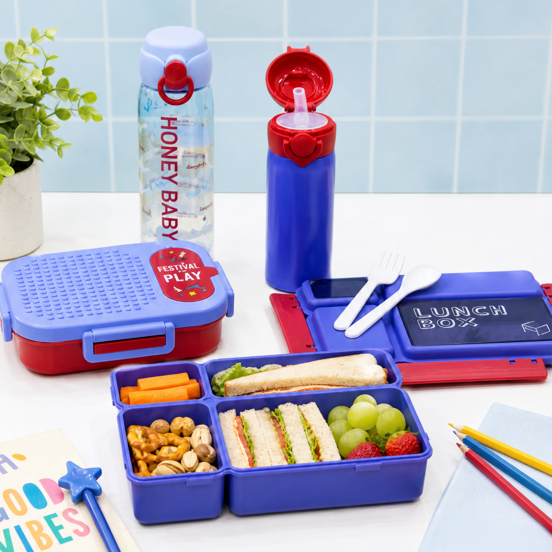 Set lunch box blue