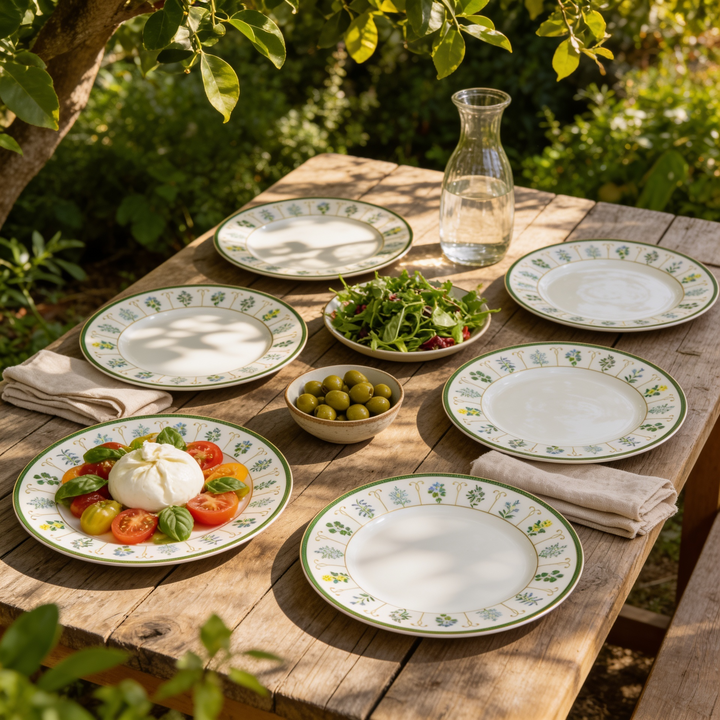 Set 6 Assiettes 19cm Herbier