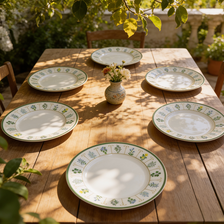 Set 6 Assiettes 27cm Herbier