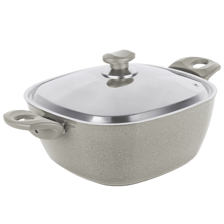 Marmite carrée 28cm Couvercle Inox - Saga Cuisine