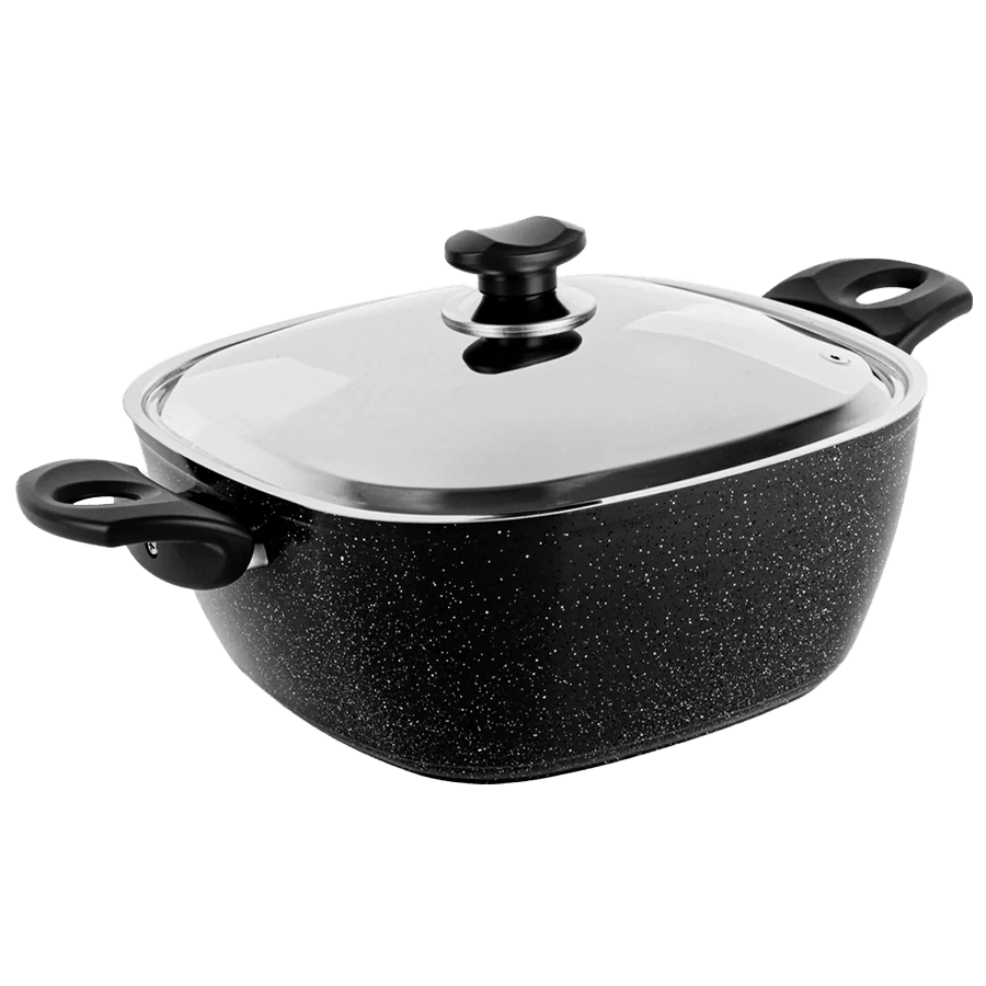 Marmite carrée 28cm Couvercle Inox - Saga Cuisine