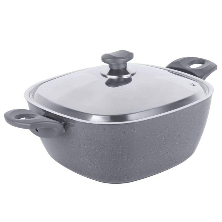 Marmite carrée 28cm Couvercle Inox - Saga Cuisine