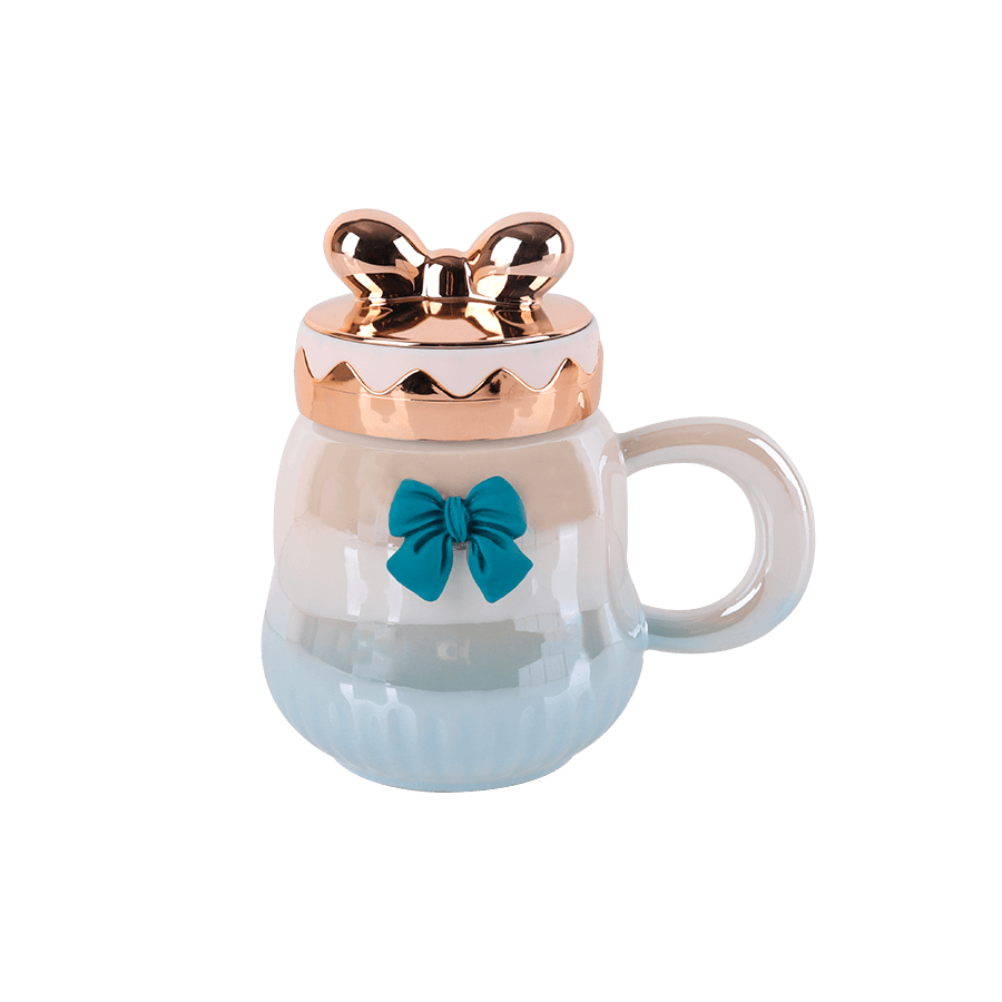 Mug en céramique avec couvercle 380ML - Saga Cuisine