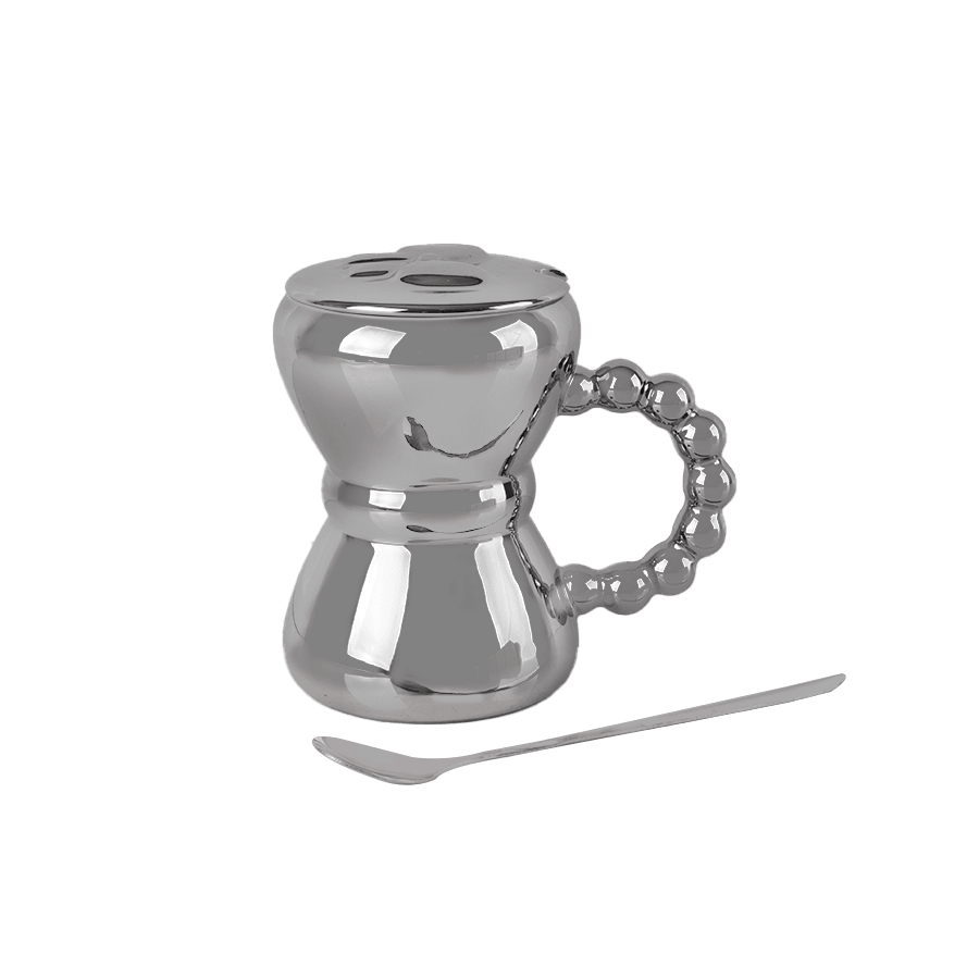 Mug en céramique avec cuillère 300ML - Saga Cuisine