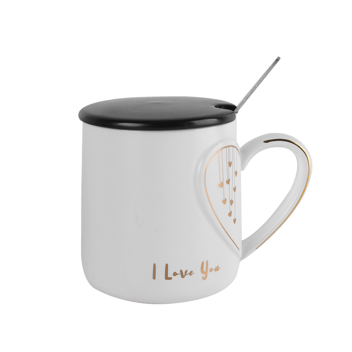 Mug en céramique avec cuillère 450ML - Saga Cuisine