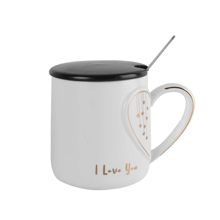 Mug en céramique avec cuillère 450ML - Saga Cuisine