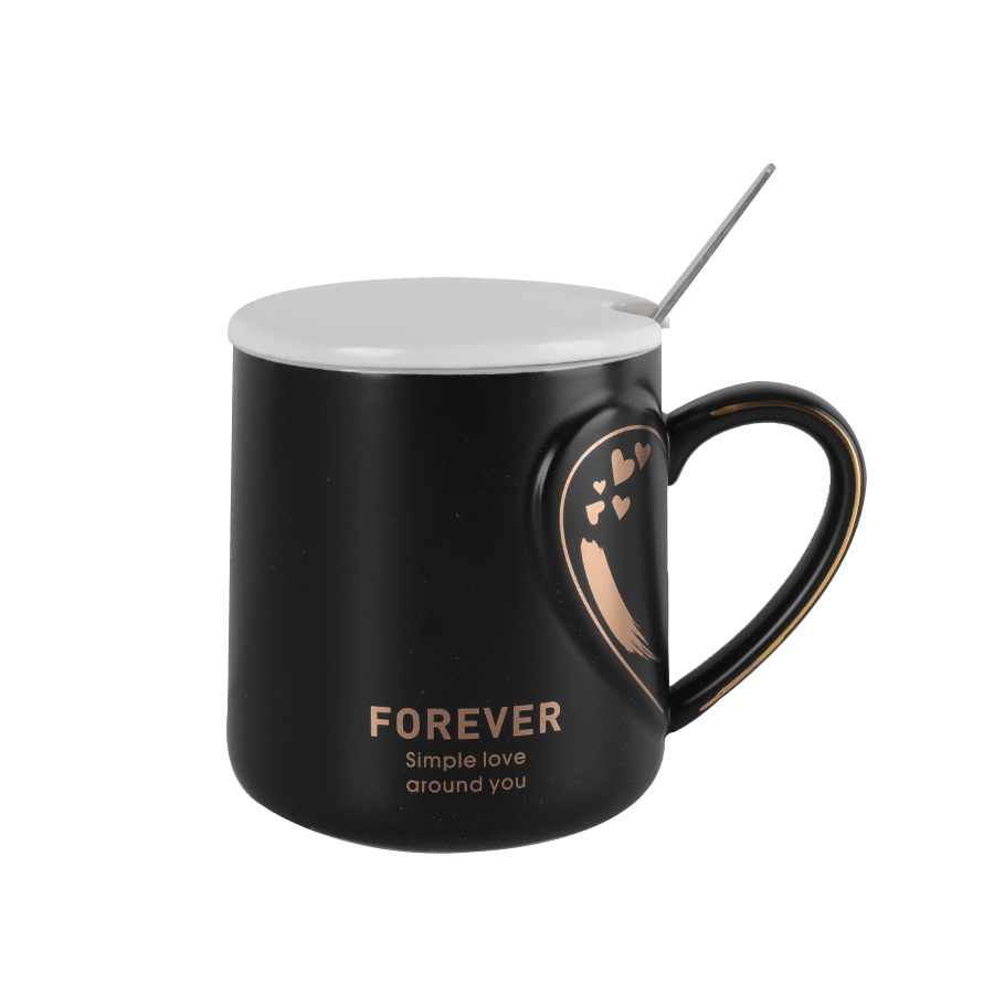 Mug en céramique avec cuillère 450ML - Saga Cuisine