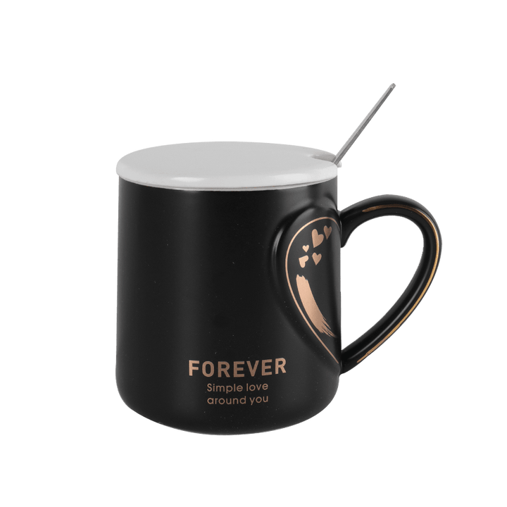 Mug en céramique avec cuillère 450ML - Saga Cuisine