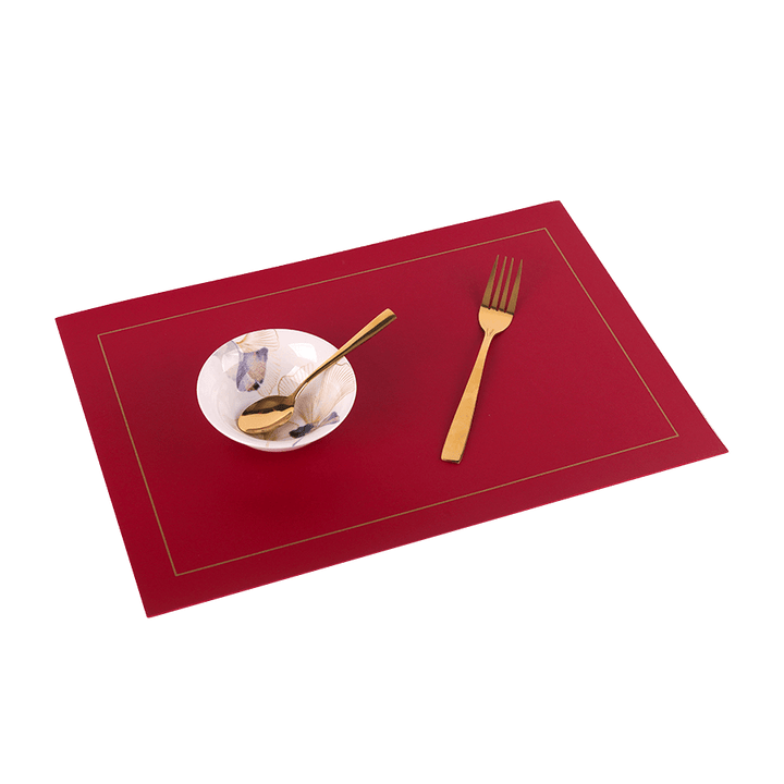 Pack de 6 sets de table simili cuir rectangulaire 30x45cm - Saga Cuisine