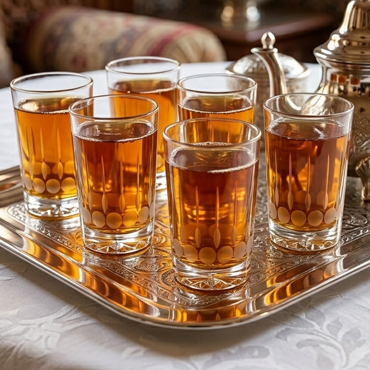 Set 6 verres à thé + 6 verres à eau/jus gravés modèle 3