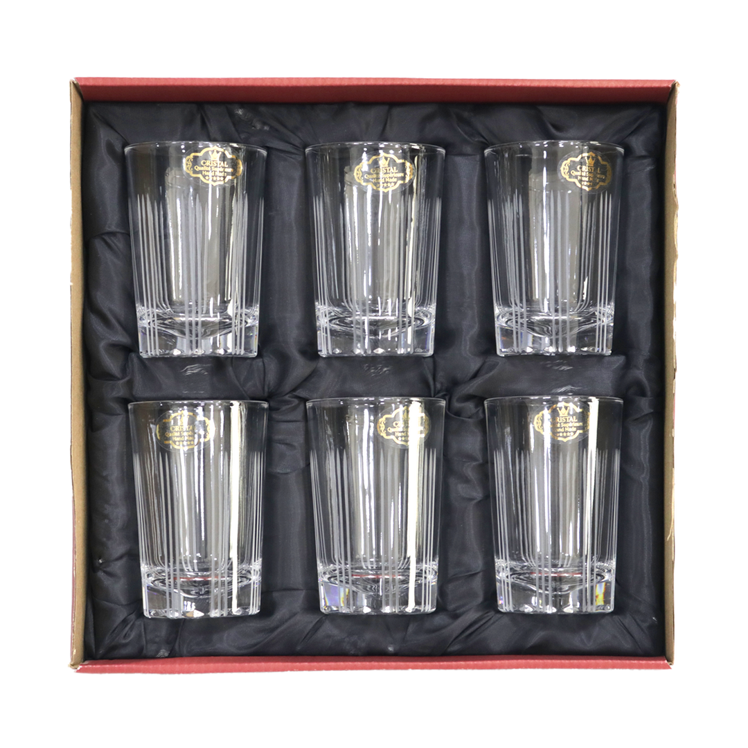 Set 6 verres à thé + 6 verres à eau/jus gravés modèle 2