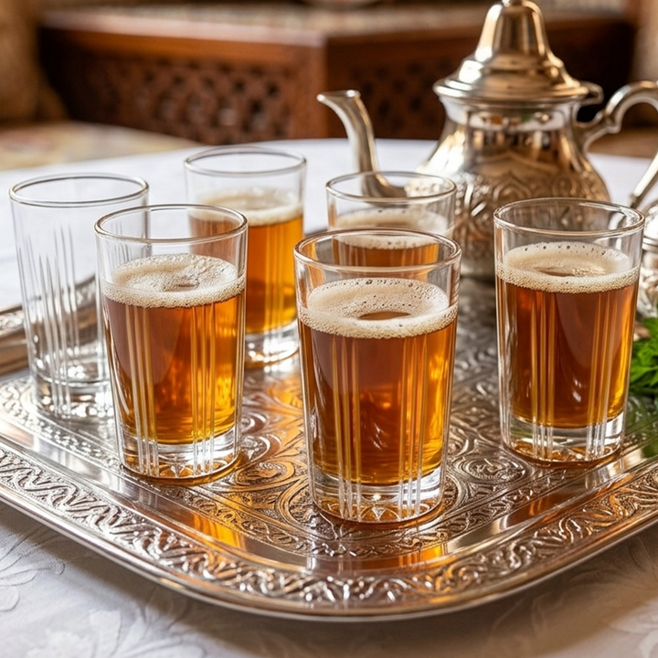 Set 6 verres à thé + 6 verres à eau/jus gravés modèle 2