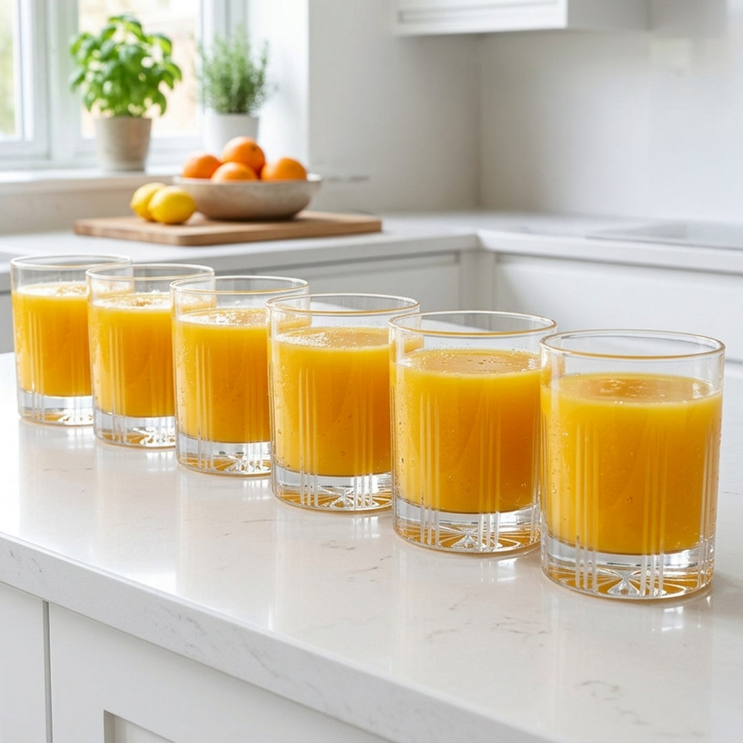Set 6 verres à thé + 6 verres à eau/jus gravés modèle 2
