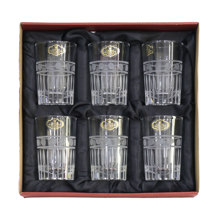 Set 6 verres à thé + 6 verres à eau/jus gravés modèle 1