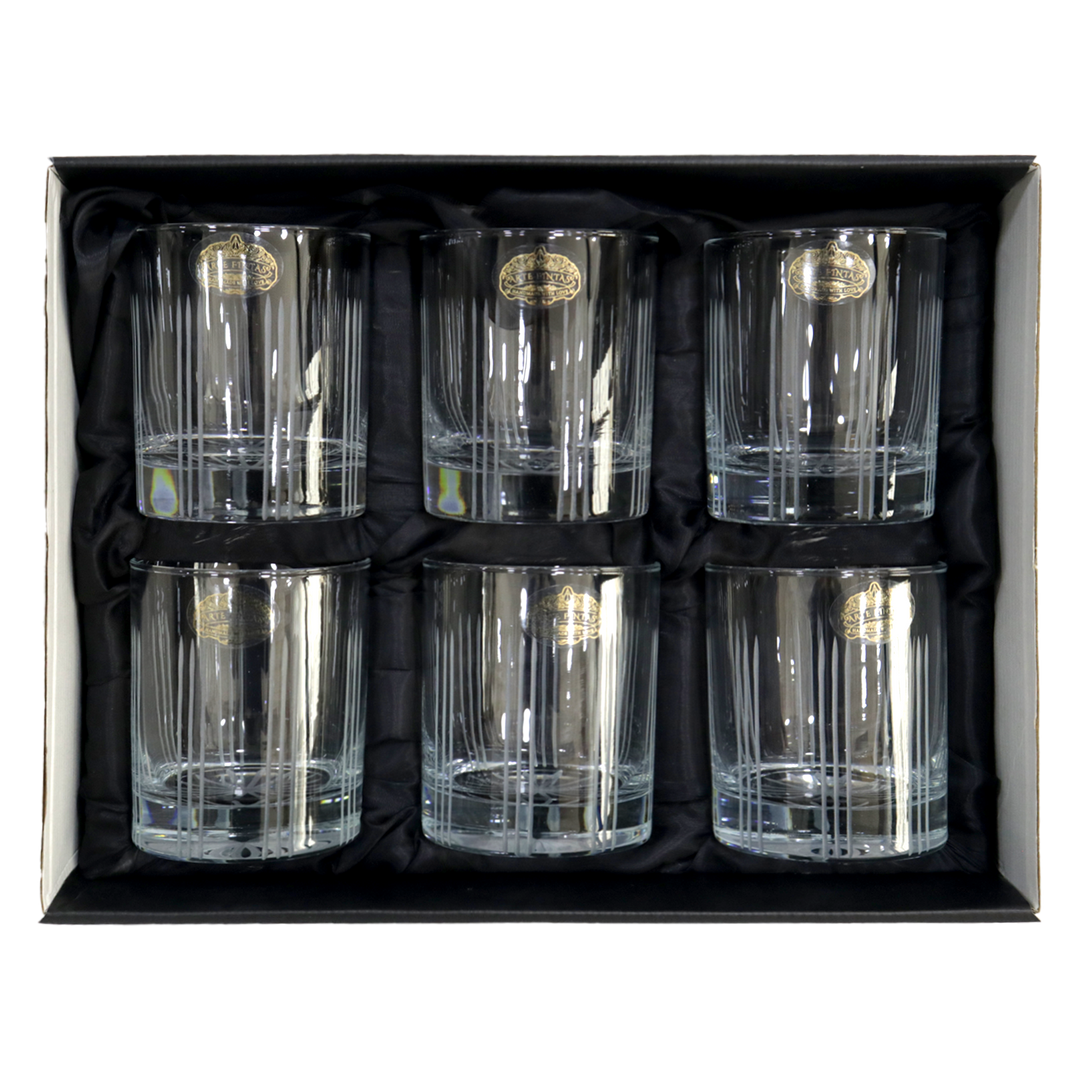 Set 6 verres à thé + 6 verres à eau/jus gravés modèle 2