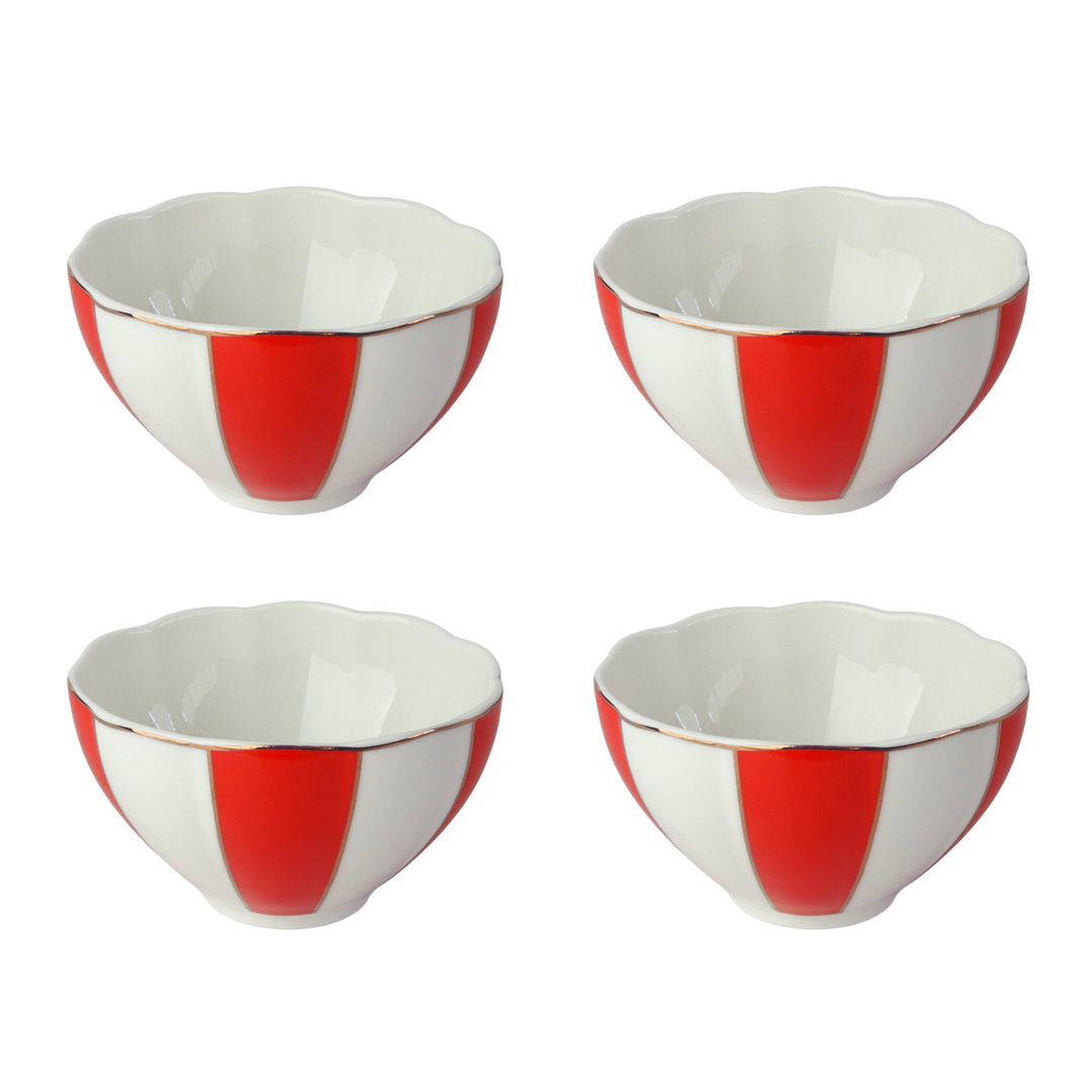 Set 4 bols colorés 12x6,50cm
