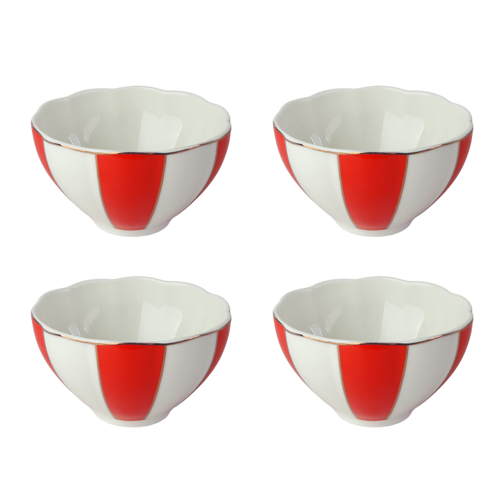 Set 4 bols colorés 12x6,50cm